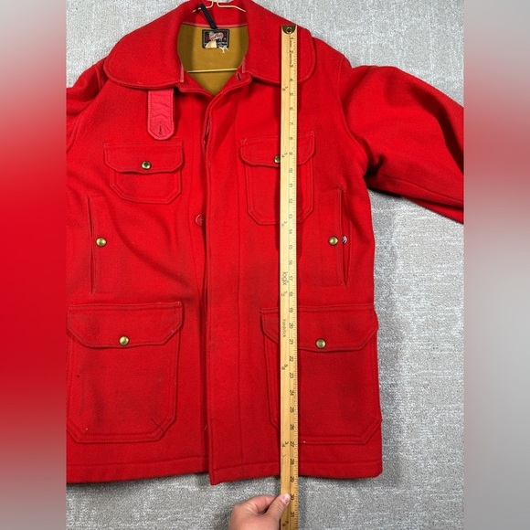 Vintage Woolrich Woolen Mills 1950s Mens Red Hunting Jacket Mens Size 38 - Picture 6 of 11